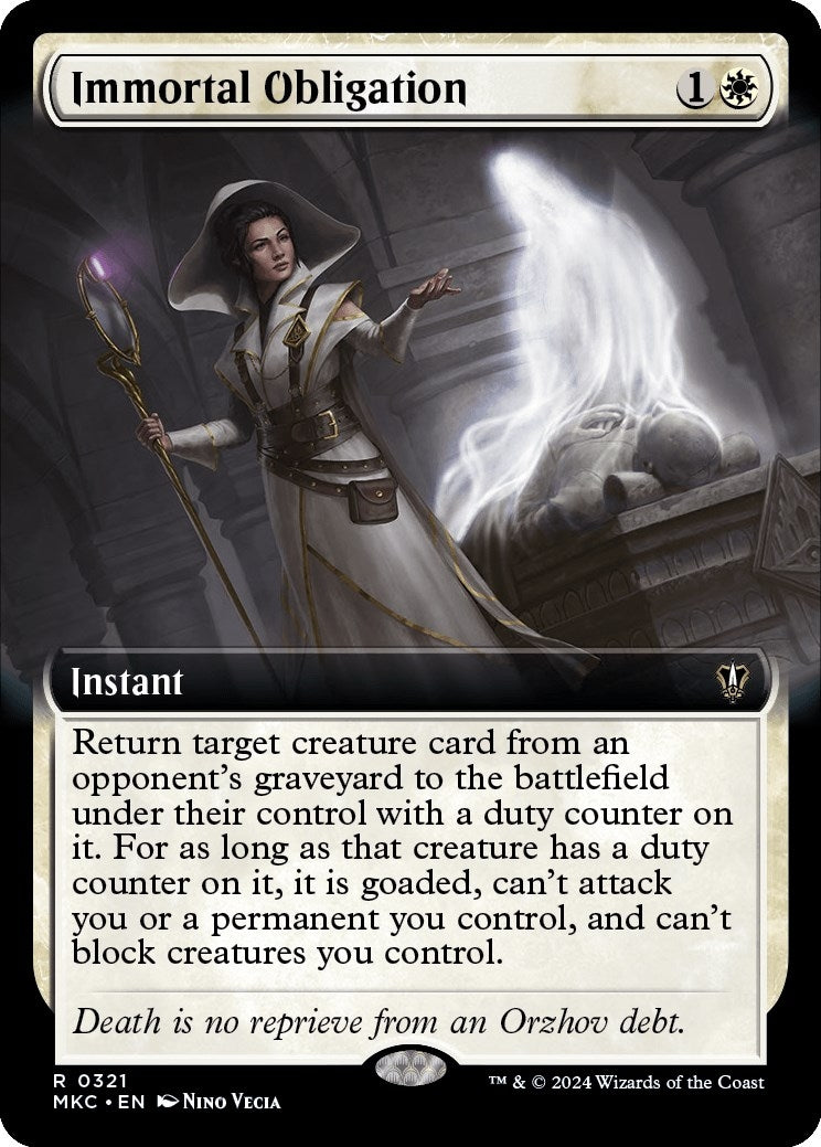 Image for Immortal Obligation (Extended Art) (Commander: Murders at Karlov Manor) (321) - Magic: The Gathering