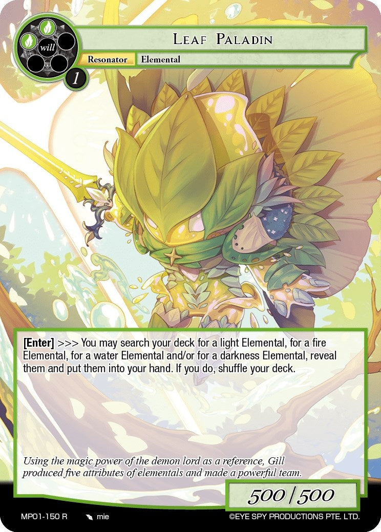 Image for Leaf Paladin (Masterpiece "Pilgrim-Memories") (MP01-150 R) - Force of Will