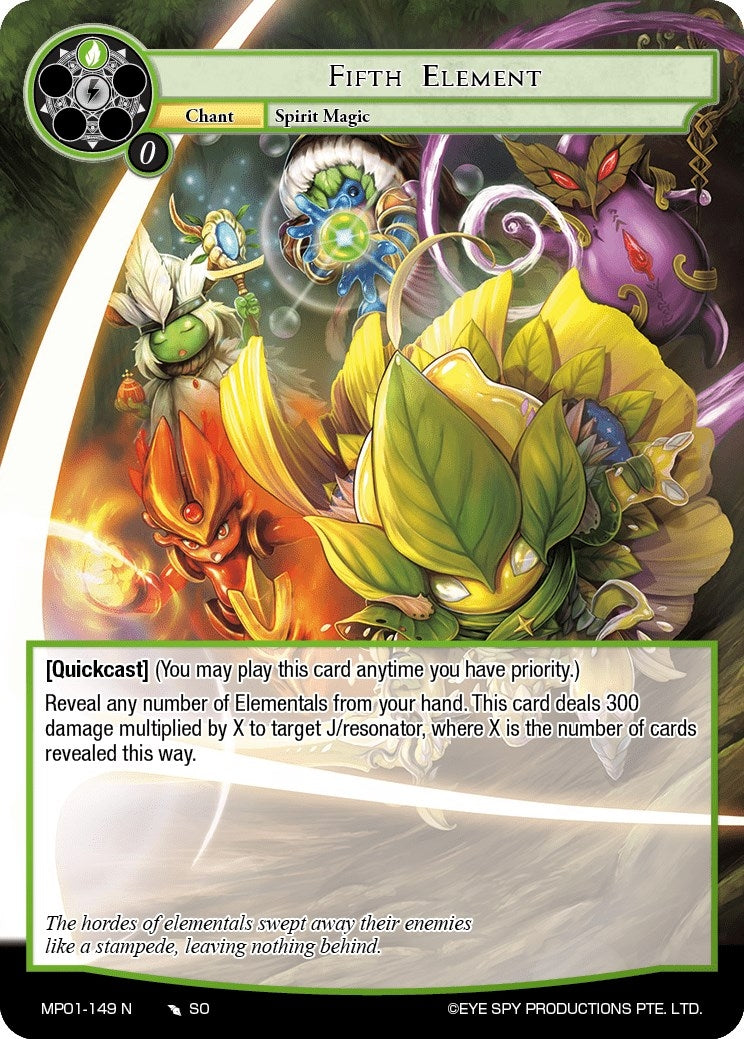 Image for Fifth Element (Masterpiece "Pilgrim-Memories") (MP01-149 N) - Force of Will