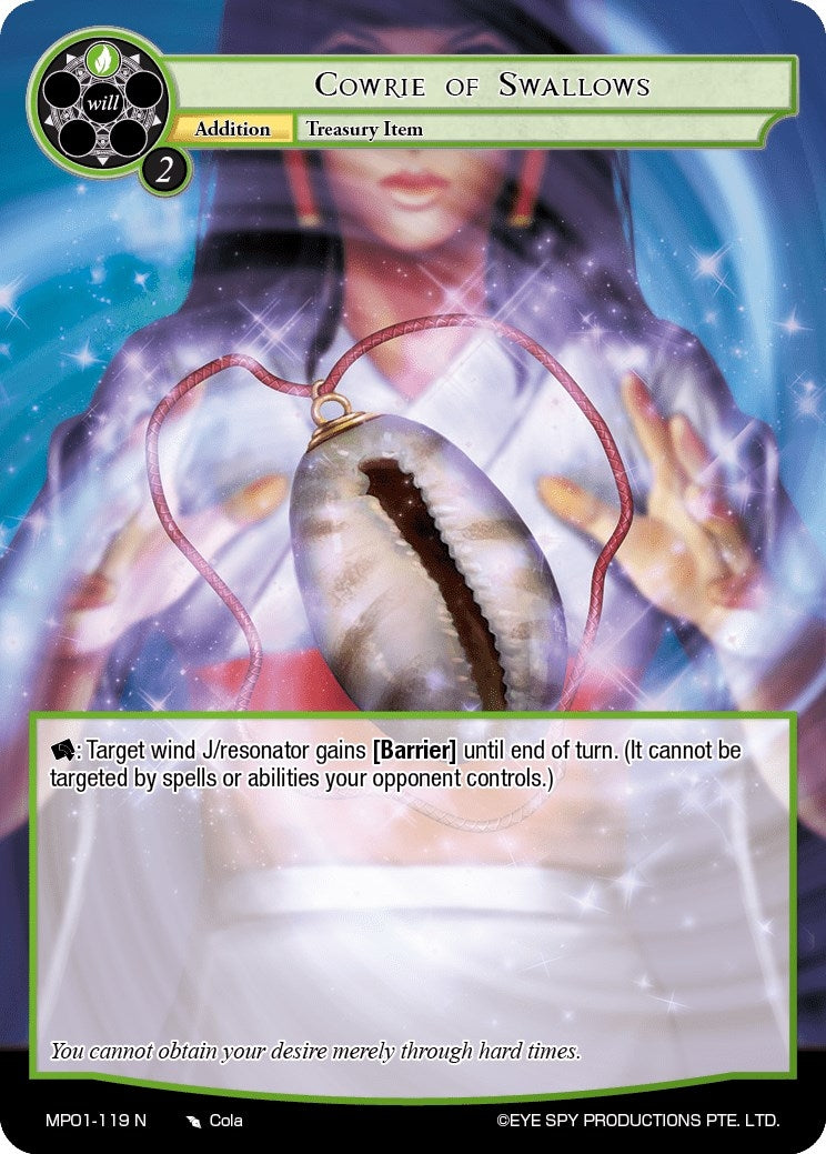 Image for Cowrie of Swallows (Masterpiece "Pilgrim-Memories") (MP01-119 N) - Force of Will