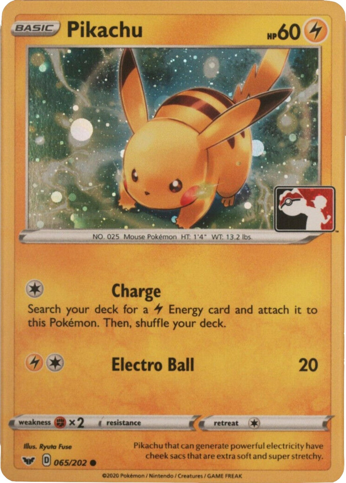 Image for Pikachu - 065/202 (Cosmos Holo) (League & Championship Cards) (065/202) - Pokemon
