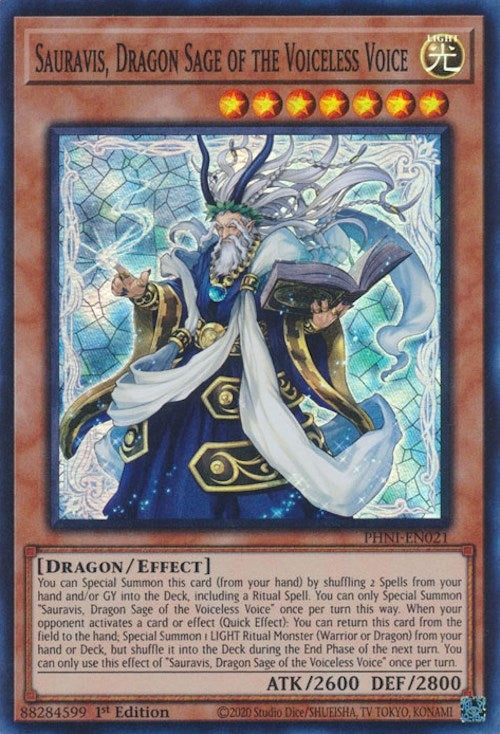 Image for Sauravis, Dragon Sage of the Voiceless Voice (Phantom Nightmare) (PHNI-EN021) - YuGiOh