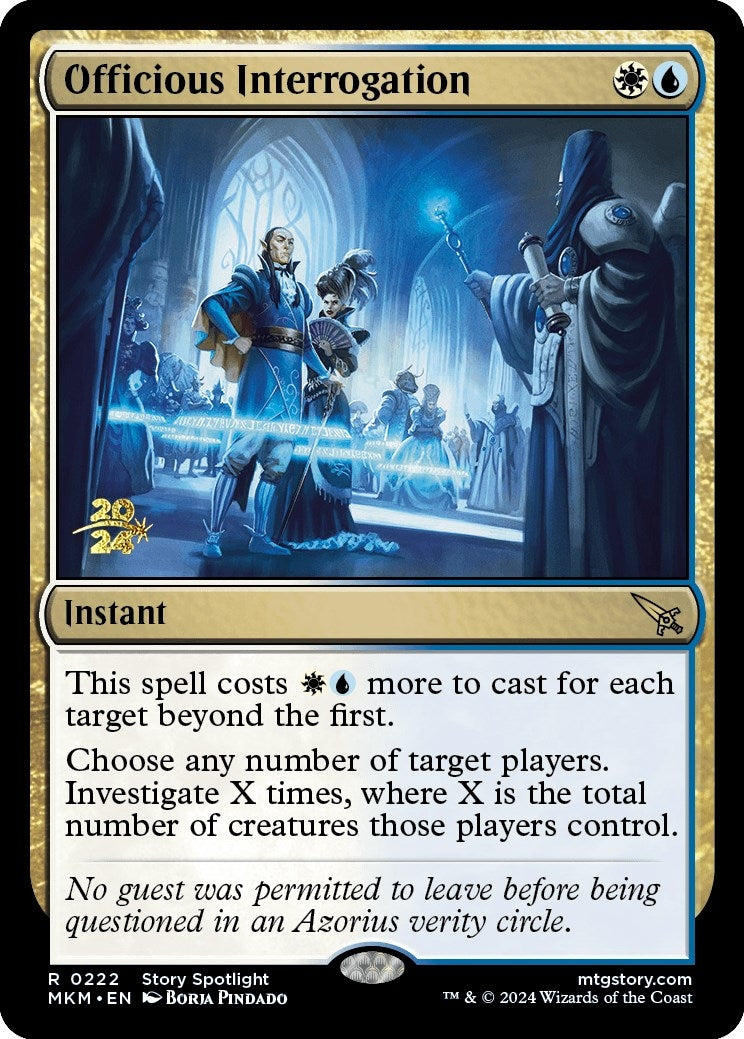Image for Officious Interrogation (Prerelease Cards) (222) - Magic: The Gathering