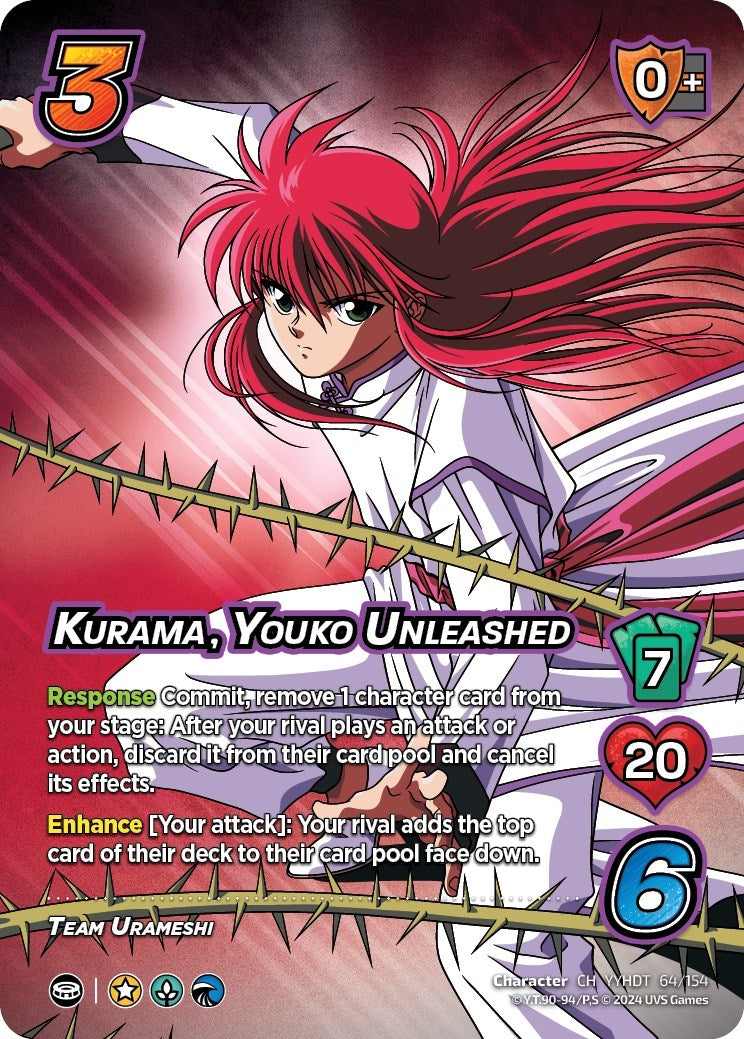Image for Kurama, Youko Unleashed (Yu Yu Hakusho: Dark Tournament) (64/154) - UniVersus