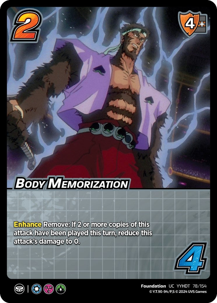 Image for Body Memorization (Yu Yu Hakusho: Dark Tournament) (78/154) - UniVersus