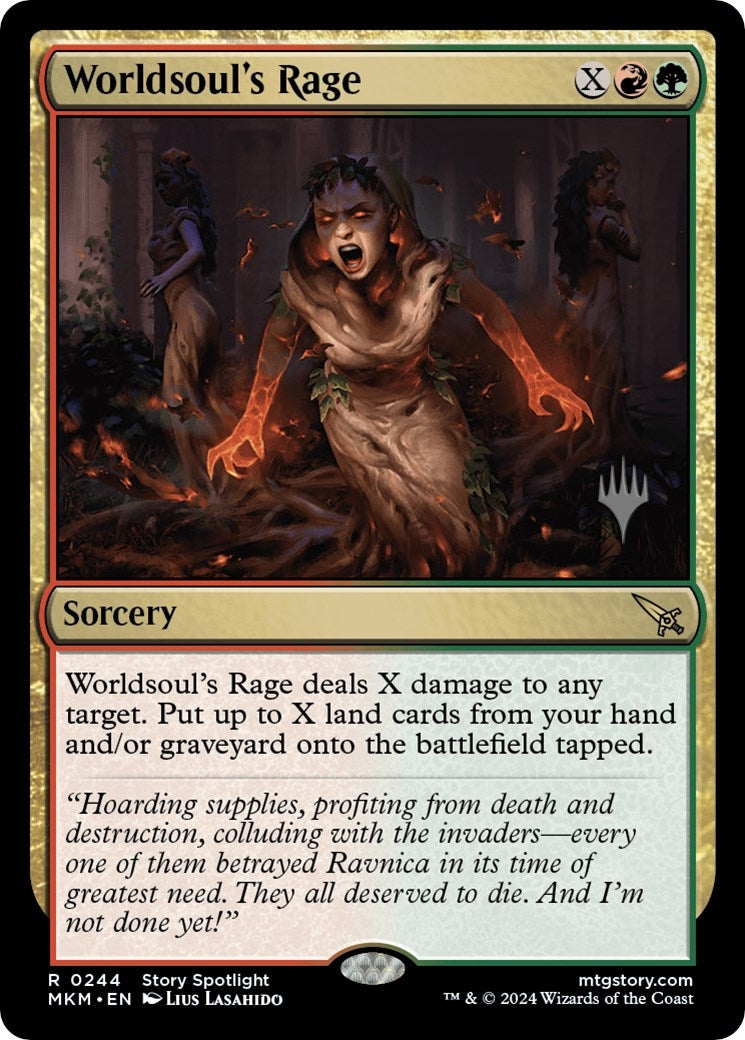 Image for Worldsoul's Rage (Promo Pack: Murders at Karlov Manor) (244) - Magic: The Gathering