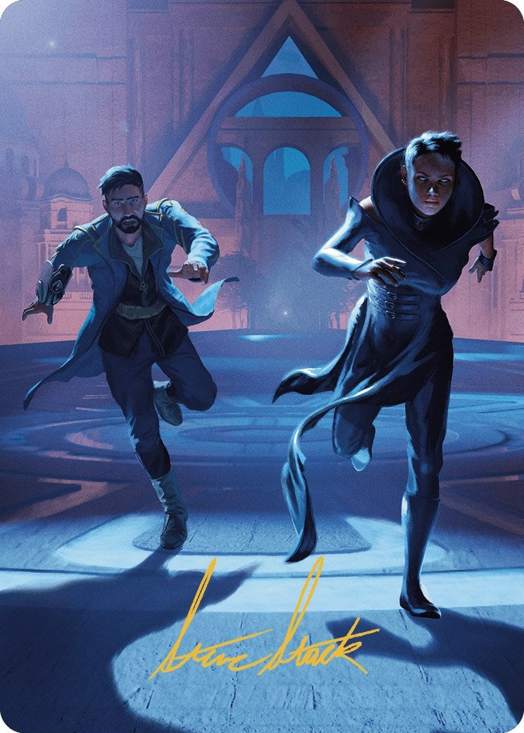 Image for Unauthorized Exit Art Card (Gold-Stamped Signature) (Art Series: Murders at Karlov Manor) (30) - Magic: The Gathering