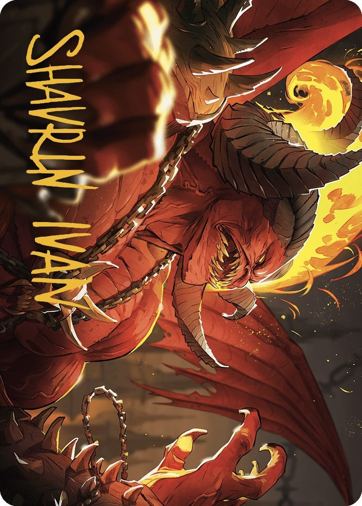 Image for Rakdos, Patron of Chaos Art Card (45/49) (Gold-Stamped Signature) (Art Series: Murders at Karlov Manor) (45) - Magic: The Gathering