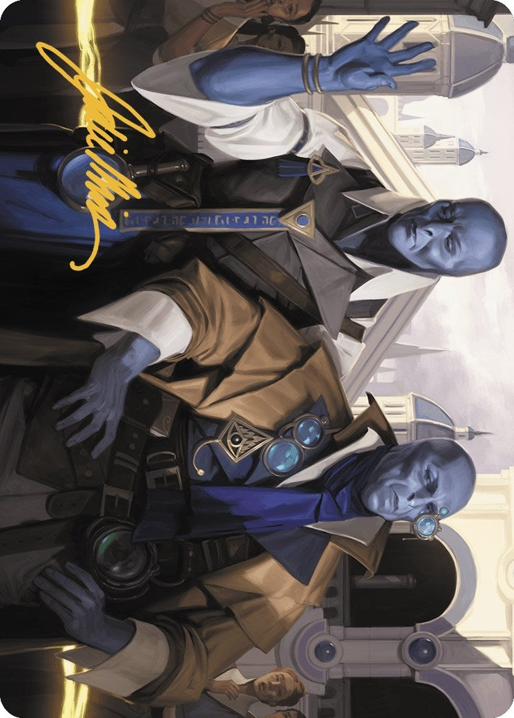 Image for Hotshot Investigators Art Card (Gold-Stamped Signature) (Art Series: Murders at Karlov Manor) (5) - Magic: The Gathering