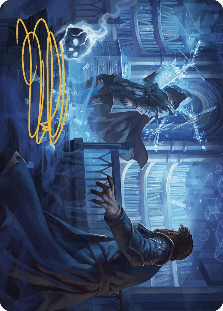 Image for Intrude on the Mind Art Card (Gold-Stamped Signature) (Art Series: Murders at Karlov Manor) (6) - Magic: The Gathering