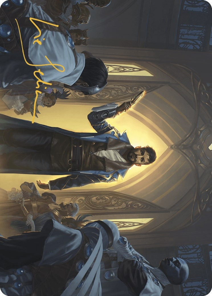 Image for Auspicious Arrival Art Card (Gold-Stamped Signature) (Art Series: Murders at Karlov Manor) (2) - Magic: The Gathering
