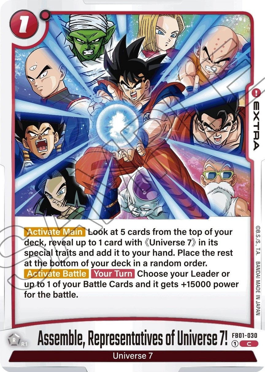 Image for Assemble, Representatives of Universe 7! (Awakened Pulse) (FB01-030) - Dragon Ball Super: Fusion World