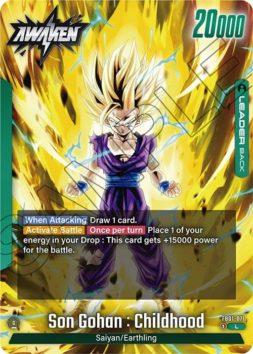 Image for Son Gohan : Childhood - FB01-071 (Awakened Pulse) (FB01-071) - Dragon Ball Super: Fusion World