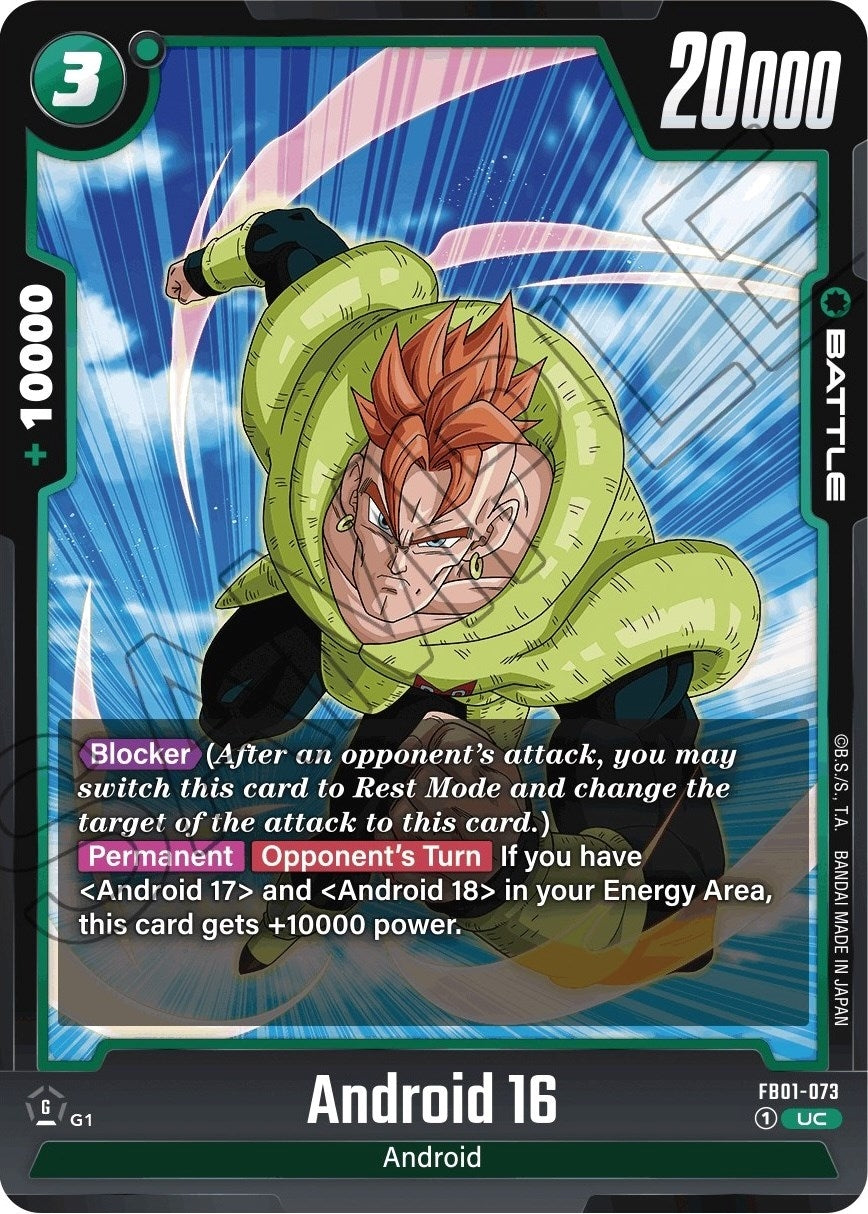 Image for Android 16 - FB01-073 (Awakened Pulse) (FB01-073) - Dragon Ball Super: Fusion World