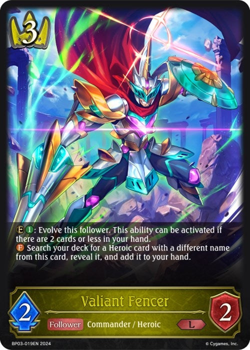Image for Valiant Fencer (BP03: Flame of Laevateinn) (BP03-019EN) - Shadowverse: Evolve