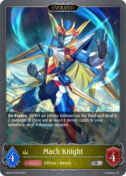 Image for Mach Knight (Evolved) (BP03: Flame of Laevateinn) (BP03-027EN) - Shadowverse: Evolve