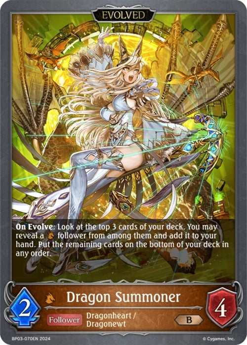 Image for Dragon Summoner (Evolved) (BP03: Flame of Laevateinn) (BP03-070EN) - Shadowverse: Evolve