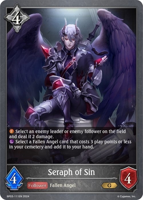Image for Seraph of Sin (BP03: Flame of Laevateinn) (BP03-111EN) - Shadowverse: Evolve