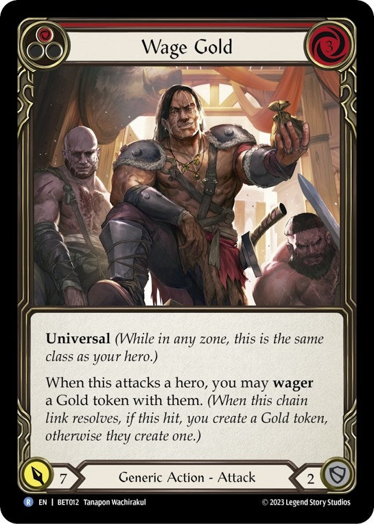 Image for Wage Gold (Red) (Blitz Deck: Heavy Hitters - Betsy) (BET012) - Flesh and Blood TCG