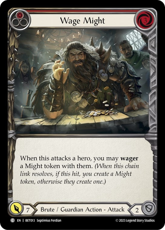 Image for Wage Might (Red) (Blitz Deck: Heavy Hitters - Betsy) (BET013) - Flesh and Blood TCG