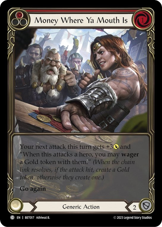 Image for Money Where Ya Mouth Is (Red) (Blitz Deck: Heavy Hitters - Betsy) (BET017) - Flesh and Blood TCG