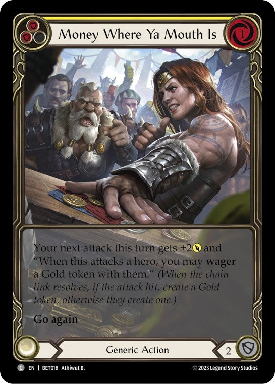 Image for Money Where Ya Mouth Is (Yellow) (Blitz Deck: Heavy Hitters - Betsy) (BET018) - Flesh and Blood TCG