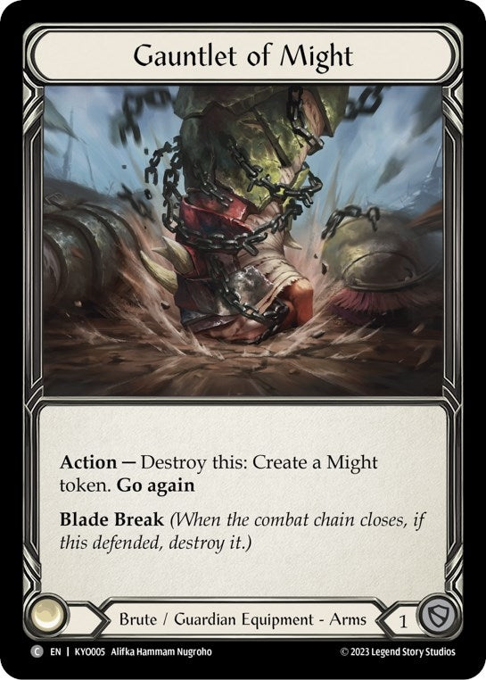 Image for Gauntlet of Might (Blitz Deck: Heavy Hitters - Kayo) (KYO005) - Flesh and Blood TCG