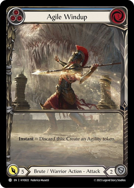Image for Agile Windup (Blue) (Blitz Deck: Heavy Hitters - Kayo) (KYO022) - Flesh and Blood TCG