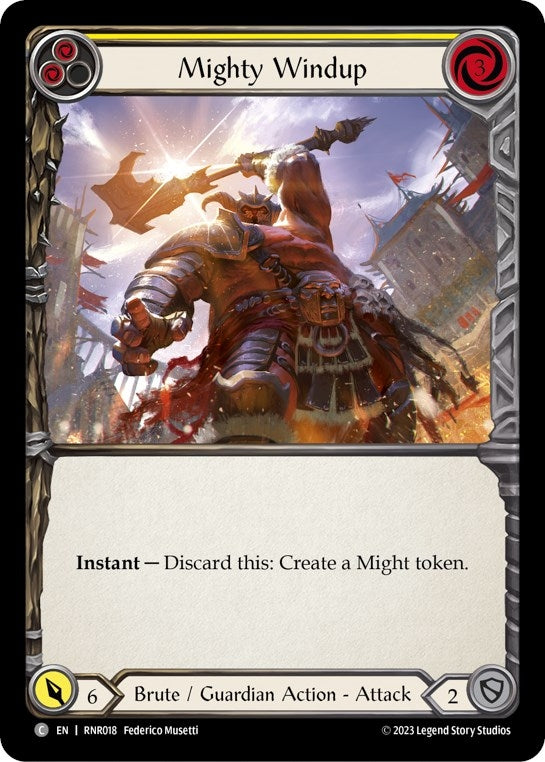Image for Mighty Windup (Yellow) (Blitz Deck: Heavy Hitters - Rhinar) (RNR018) - Flesh and Blood TCG