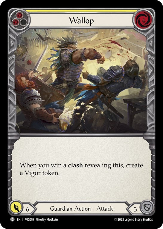 Image for Wallop (Yellow) (Blitz Deck: Heavy Hitters - Victor) (VIC019) - Flesh and Blood TCG