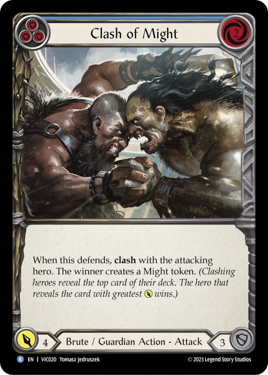 Image for Clash of Might (Blue) (Blitz Deck: Heavy Hitters - Victor) (VIC020) - Flesh and Blood TCG