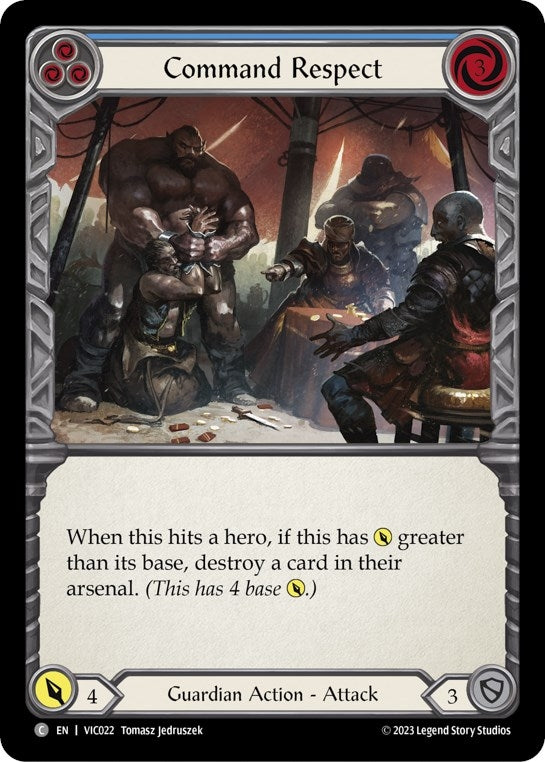 Image for Command Respect (Blue) (Blitz Deck: Heavy Hitters - Victor) (VIC022) - Flesh and Blood TCG