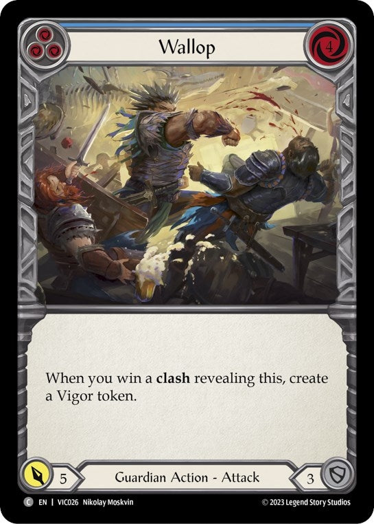 Image for Wallop (Blue) (Blitz Deck: Heavy Hitters - Victor) (VIC026) - Flesh and Blood TCG