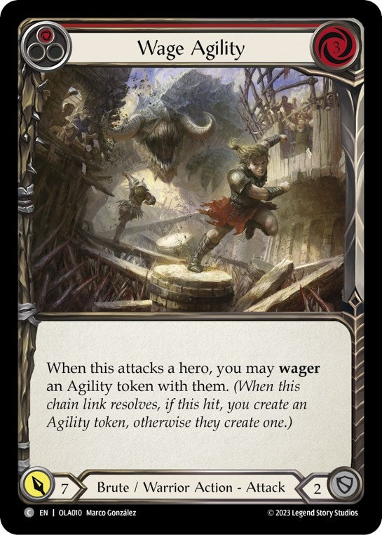 Image for Wage Agility (Red) (Blitz Deck: Heavy Hitters - Olympia) (OLA010) - Flesh and Blood TCG