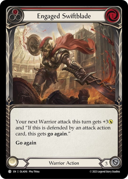 Image for Engaged Swiftblade (Red) (Blitz Deck: Heavy Hitters - Olympia) (OLA016) - Flesh and Blood TCG