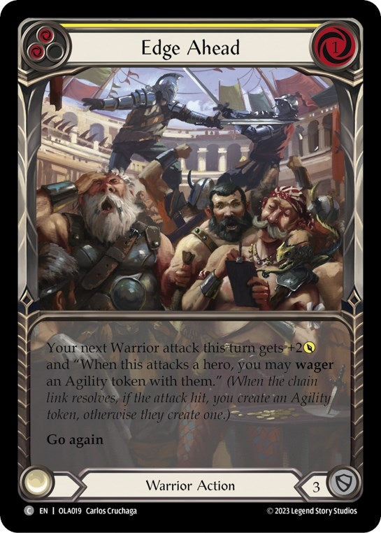 Image for Edge Ahead (Yellow) (Blitz Deck: Heavy Hitters - Olympia) (OLA019) - Flesh and Blood TCG