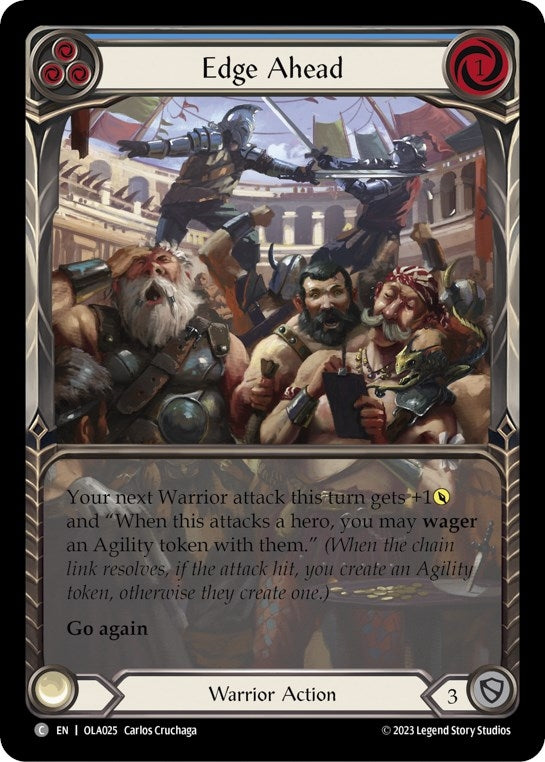 Image for Edge Ahead (Blue) (Blitz Deck: Heavy Hitters - Olympia) (OLA025) - Flesh and Blood TCG