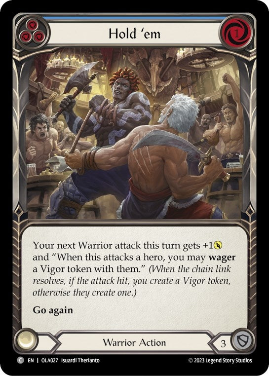 Image for Hold 'em (Blue) (Blitz Deck: Heavy Hitters - Olympia) (OLA027) - Flesh and Blood TCG