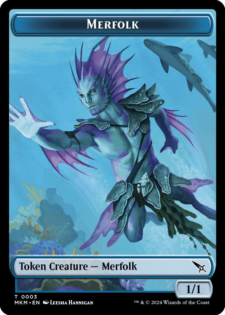 Image for Merfolk Token (Murders at Karlov Manor) (3) - Magic: The Gathering