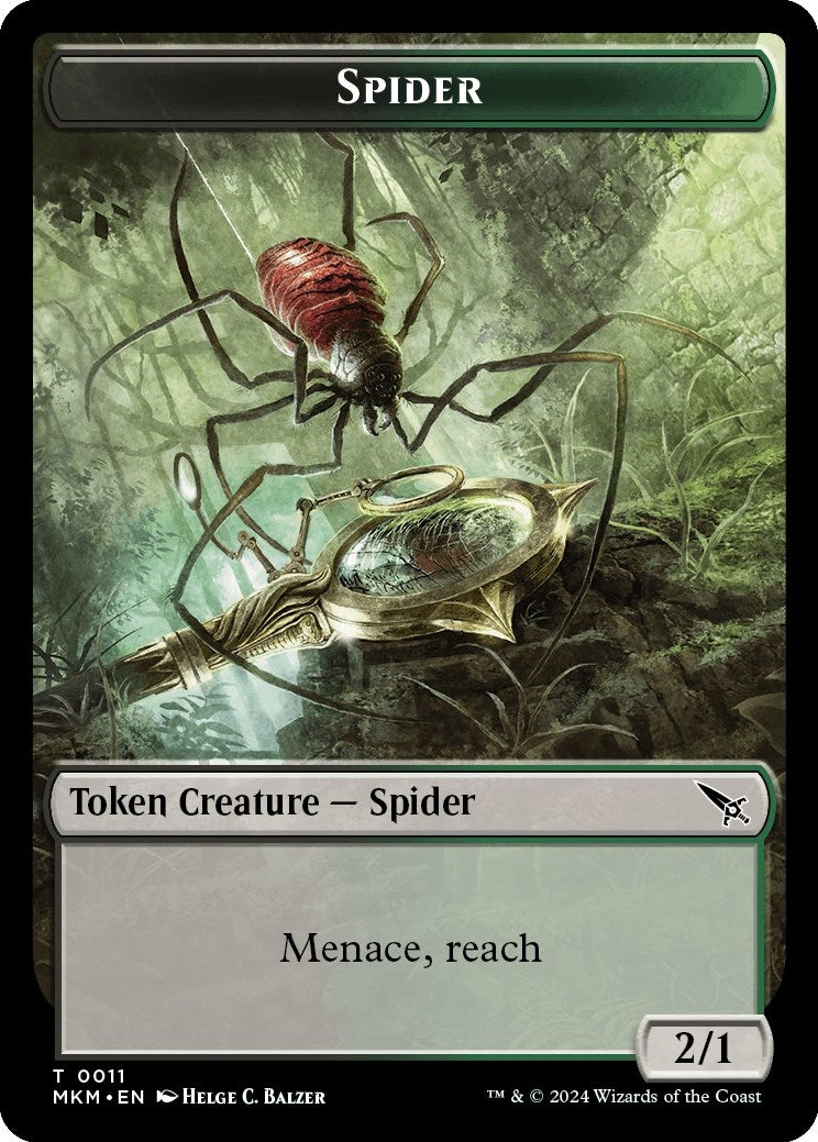 Image for Spider Token (Murders at Karlov Manor) (11) - Magic: The Gathering