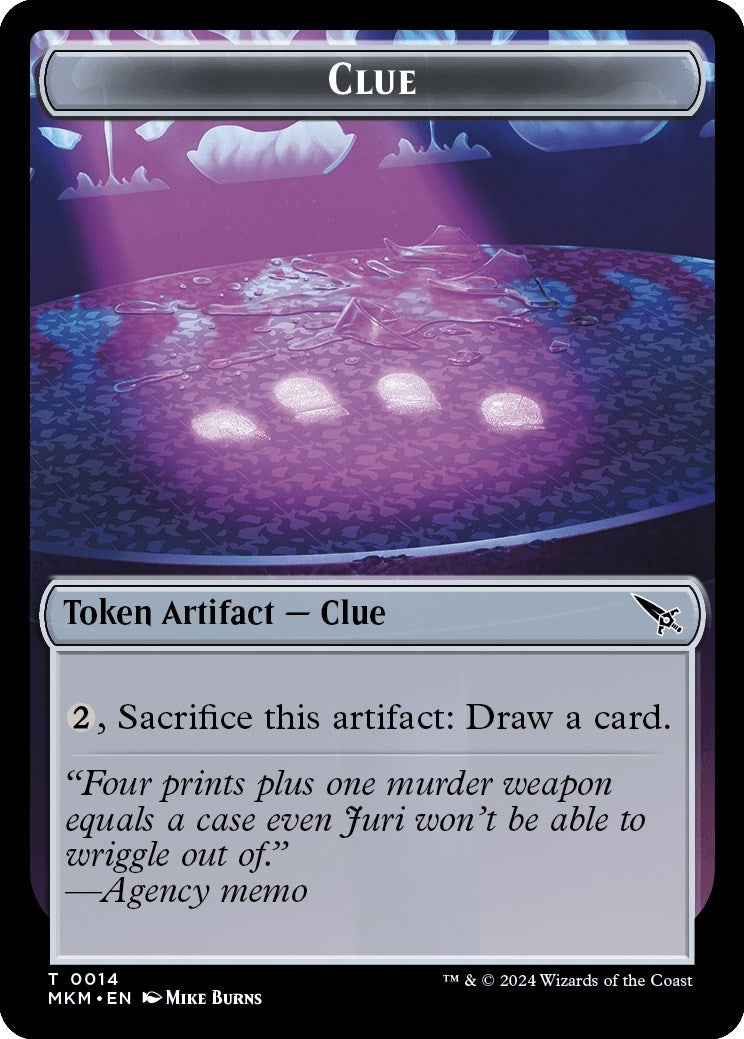 Image for Clue (0014) // A 0041 Double-Sided Token (Murders at Karlov Manor) (14 // 41) - Magic: The Gathering
