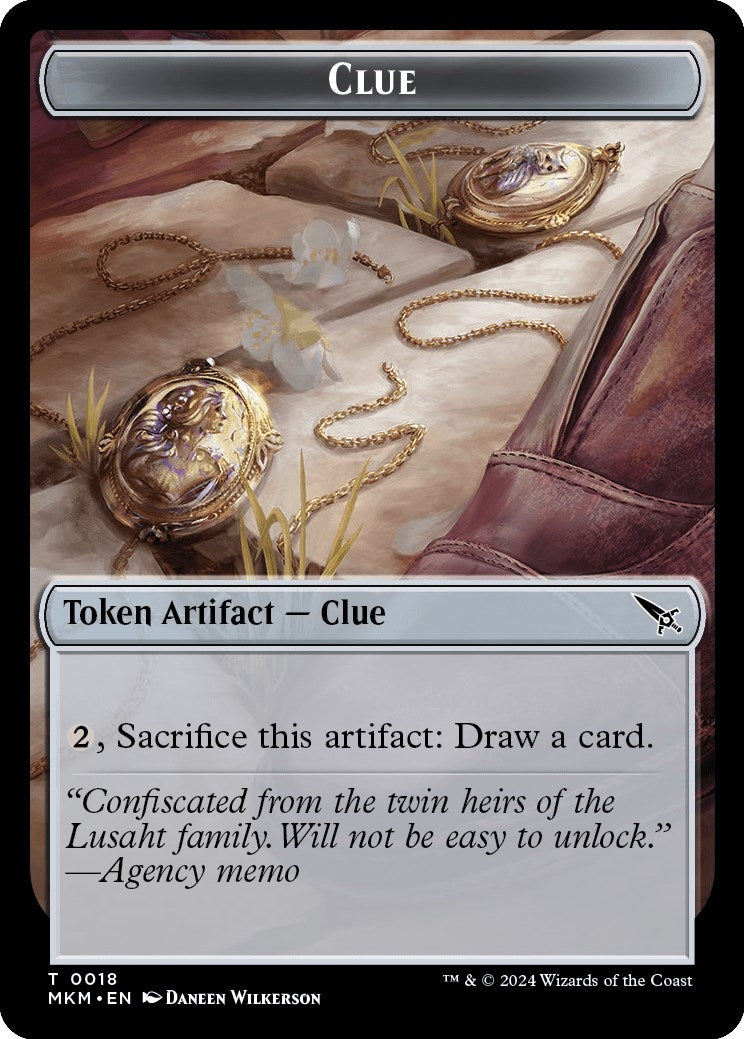 Image for Clue (0018) // A 0045 Double-Sided Token (Murders at Karlov Manor) (18 // 45) - Magic: The Gathering