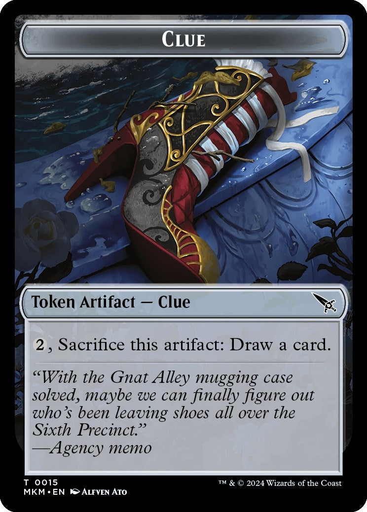 Image for Clue (0015) // A 0042 Double-Sided Token (Murders at Karlov Manor) (15 // 42) - Magic: The Gathering