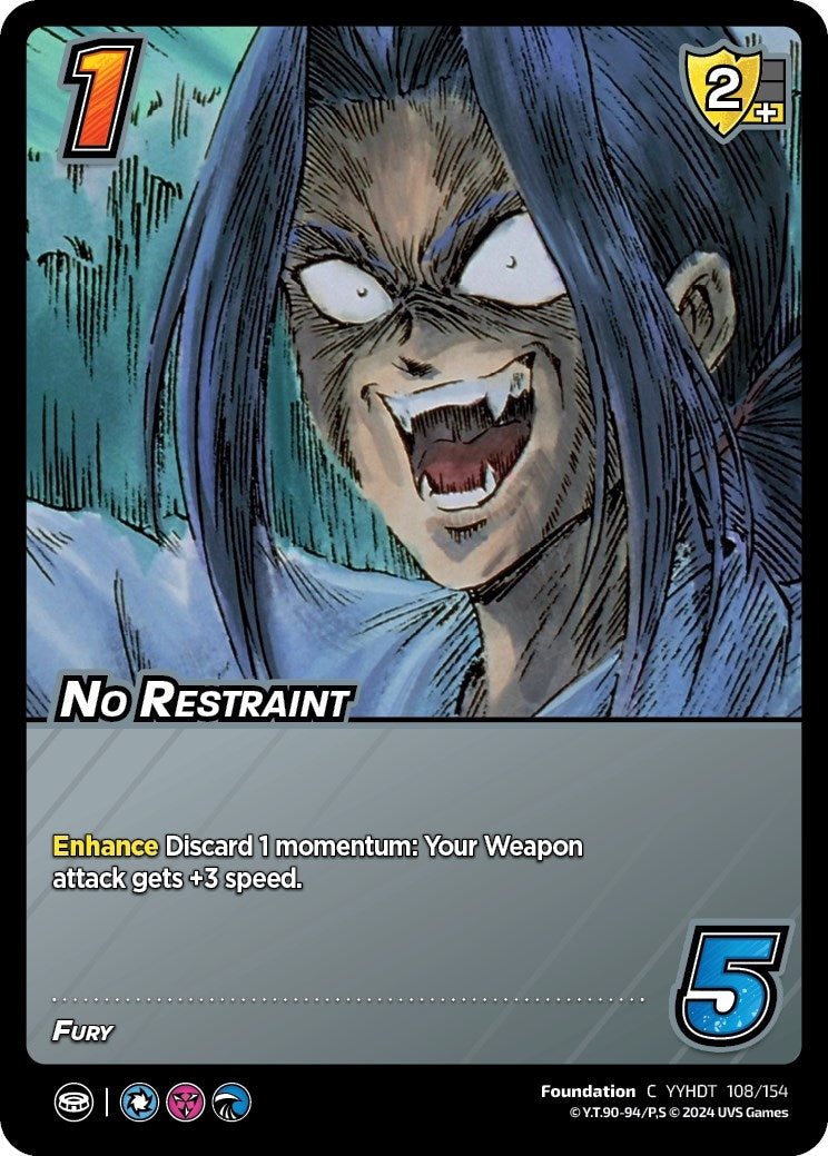 Image for No Restraint (Yu Yu Hakusho: Dark Tournament) (108/154) - UniVersus