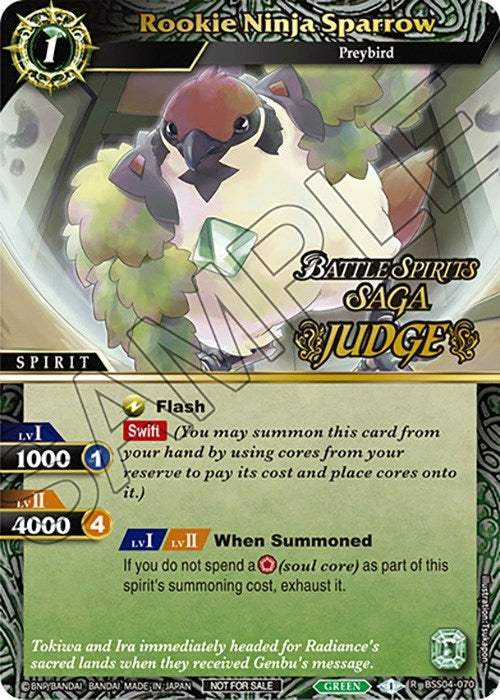 Image for Rookie Ninja Sparrow (Judge Pack Vol. 4) (Launch & Event Promos) (BSS04-070) - Battle Spirits Saga