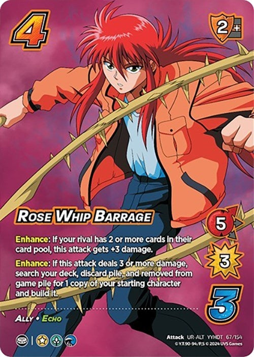 Image for Rose Whip Barrage (Alternate Art) (Yu Yu Hakusho: Dark Tournament) (67/154) - UniVersus