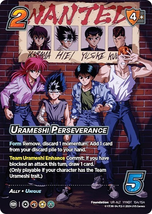 Image for Urameshi Perseverance (Alternate Art) (Yu Yu Hakusho: Dark Tournament) (154/154) - UniVersus