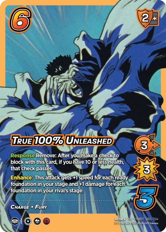 Image for True 100% Unleashed (Yu Yu Hakusho: Dark Tournament) (160/154) - UniVersus