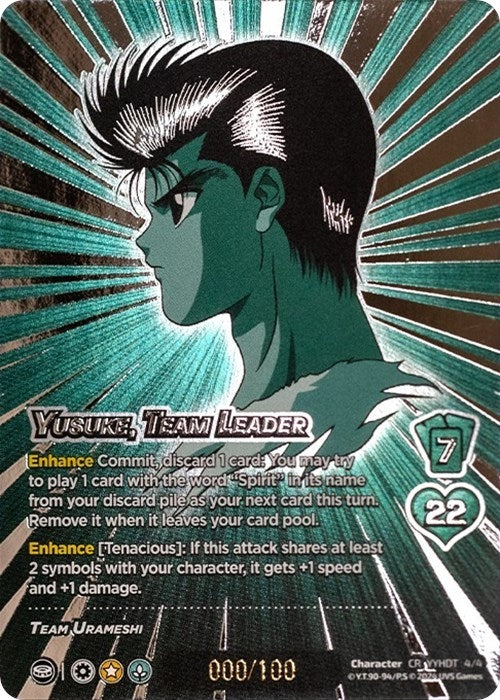 Image for Yusuke, Team Leader (Serial Numbered) (Yu Yu Hakusho: Dark Tournament) (4/4) - UniVersus