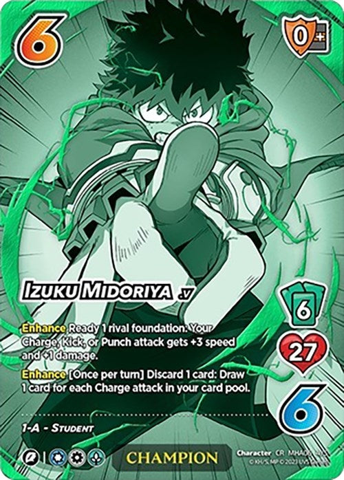 Image for Izuku Midoriya (Hero League Championship 2023 Chrome Rare - Champion) (UniVersus: My Hero Academia Promo Cards) (4/5) - UniVersus